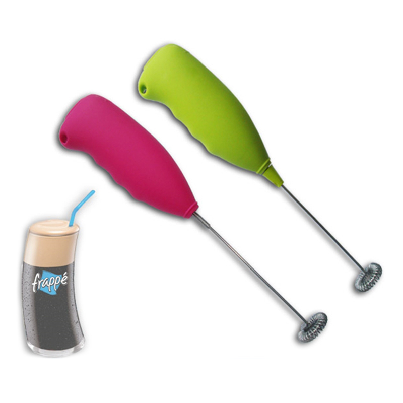 HB-301 แบตเตอรี่ Powered FDA Certified S0pring Head Coffee Tool Froth Milk Foam Latte Cappuccino Hand Blender